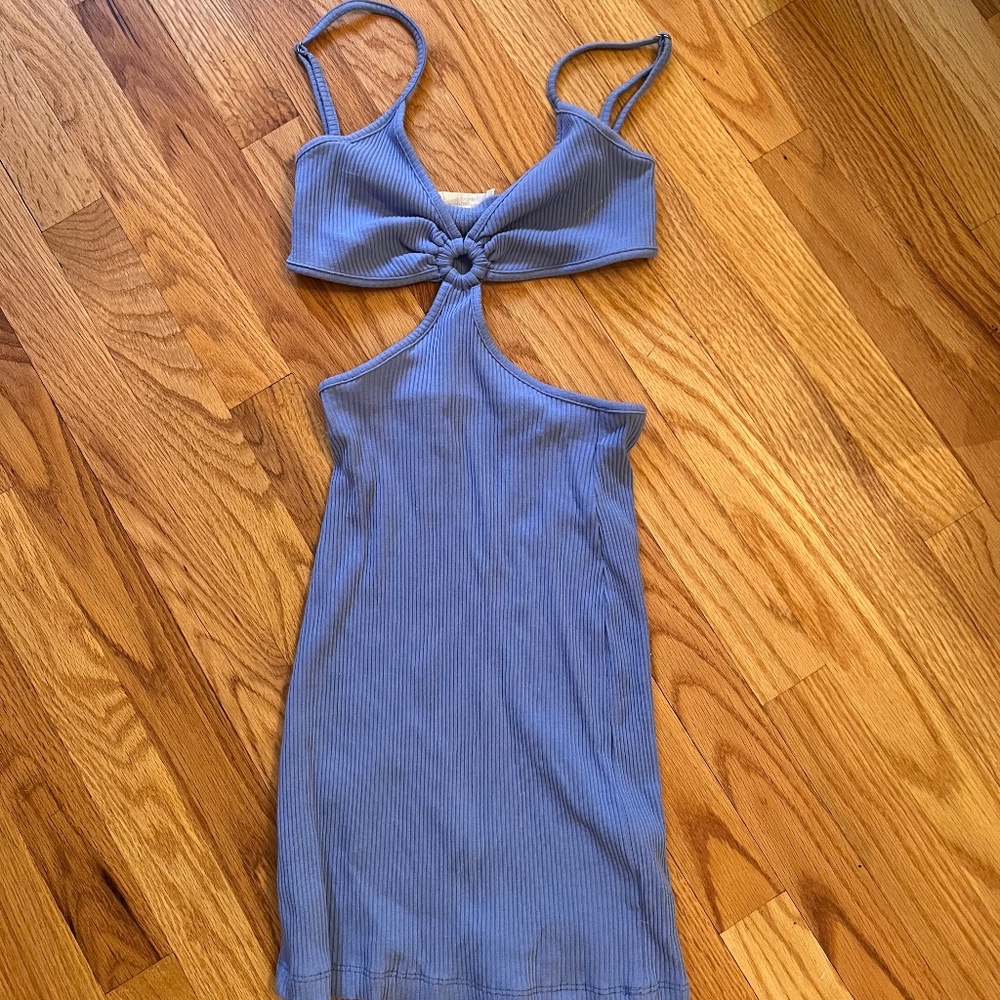 Blue Cut Out Dress